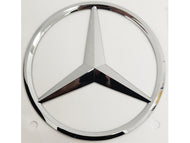 Mercedes Benz Chrome Star emblem 85mm - easy fit via pre-applied adhesive tape - SOLD AS 1PC