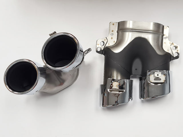 Genuine C43 Tailpipe Trims Set Chrome - Facelift models from 2018