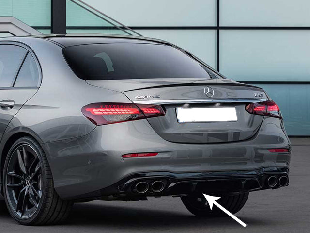 AMG W213 E53 Diffuser & Tailpipe package Night Package OR Chrome Tailpipes Facelift July 2020+ Models