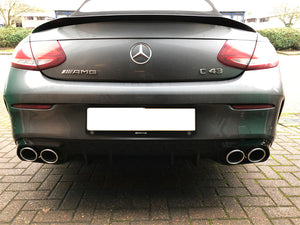 AMG C43 Facelift Diffuser & Exhaust Tailpipes Package C205 A205 Night Package Black OR Chrome