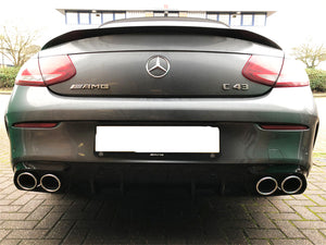 AMG C43 Facelift Diffuser & Exhaust Tailpipes Package C205 A205 Night Package Black OR Chrome