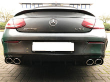 Carica l&#39;immagine nel visualizzatore di Gallery, AMG C43 Facelift Diffuser &amp; Exhaust Tailpipes Package C205 A205 Night Package Black OR Chrome - High quality aftermarket