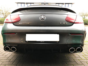 AMG C43 Facelift Diffuser & Exhaust Tailpipes Package C205 A205 Night Package Black OR Chrome - High quality aftermarket