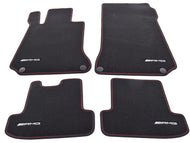 Mercedes C207 E Class Coupe Genuine AMG Velour Floor Mat set with Red Border LHD