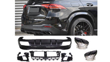 Load image into Gallery viewer, AMG GLE63 SUV Diffuser and Tailpipe package in Night Package Black or Chrome AMG Style