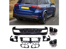 Afbeelding in Gallery-weergave laden, AMG GLE53 SUV Diffuser and Tailpipe package in Night Package Black or Chrome AMG Style