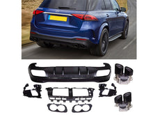 Load image into Gallery viewer, AMG GLE53 SUV Diffuser and Tailpipe package in Night Package Black or Chrome AMG Style