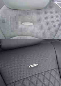 AMG Seat Logo - Pair in Brushed Aluminium finish
