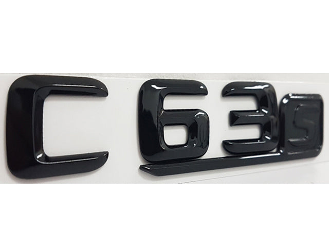 C63 S Gloss Black Trunk Lid Badge Emblem