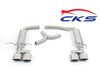 CKS W204 Quad Oval tailpipe exhaust all 4 Cylinder models