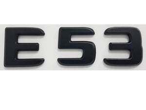 E53 boot trunk badge Satin Black