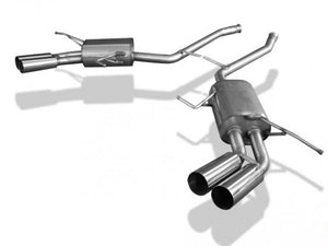 Mercedes W164 ML X164 GL Sport Exhaust Rear Silencers with Quad Round Tailpipes