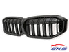BMW 3 Series G20 G21 Twin Bar M Style Grill Grilles Gloss Black LCI from July 2022