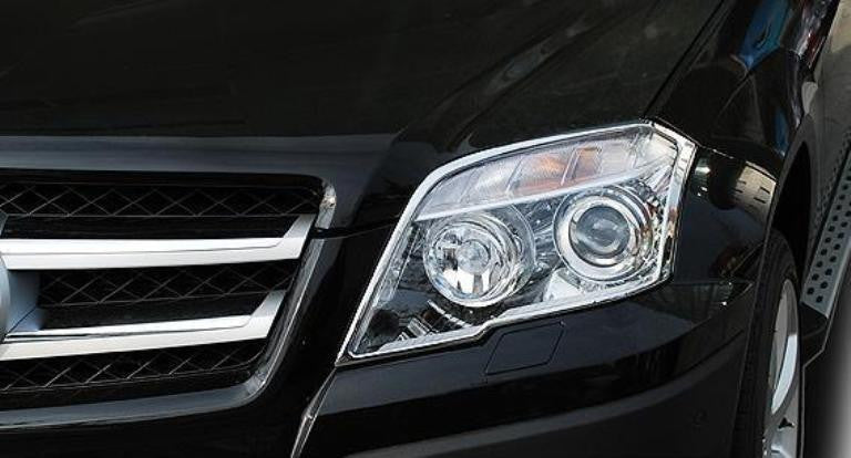X204 GLK Chrome Headlamp surrounds pair to 06/2012