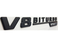 V8 Biturbo 4Matic badge in Satin Black Set