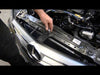 Mercedes C Class W204 C63 Style Grille Black with Chrome slat Frameless Design